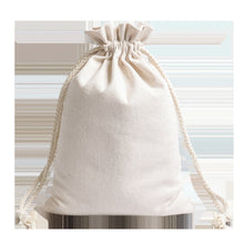 Cargar imagen en el visor de la galería, Double Drawstring 100% cotton canvas bags