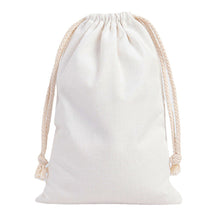 Cargar imagen en el visor de la galería, Double Drawstring 100% cotton canvas bags
